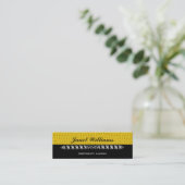 Moderne Berufliche Leder-Slim-Visitenkarten Mini Visitenkarte (Stehend Vorderseite)