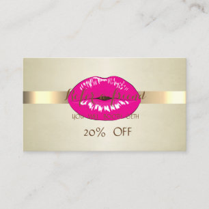 Moderne Berufliche Lips-Referenzkarte Empfehlungskarte