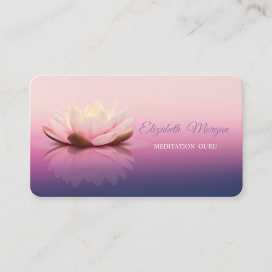 Moderne, Berufliche Lotus Ernennung Terminkarte (Vorderseite)