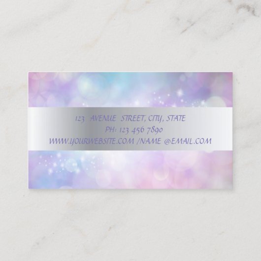 Moderne Berufliche Luminous Visitenkarte (Rückseite)