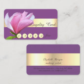 Moderne, Berufliche Magnolia Loyalty Card  Treuekarte (Vorne/Hinten)
