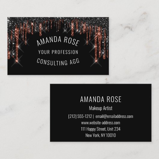 Moderne Berufliche Makeup Artist Hair Eyelash Visitenkarte (Vorne/Hinten)