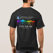 Moderne Berufliche Malereinrichtung T-Shirt (Rückseite)