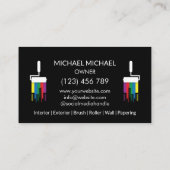 Moderne Berufliche Malereinrichtung Visitenkarte (Rückseite)