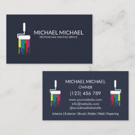 Moderne Berufliche Malereinrichtung Visitenkarte