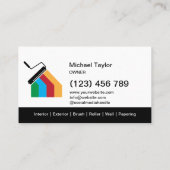 Moderne Berufliche Malereinrichtung Visitenkarte (Rückseite)