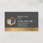 Moderne Berufliche Malereinrichtung Visitenkarte (Rückseite)