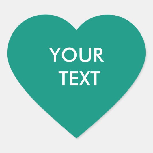 Moderne Berufliche Markenbezeichnung Emerald Green Herz-Aufkleber (Vorderseite)