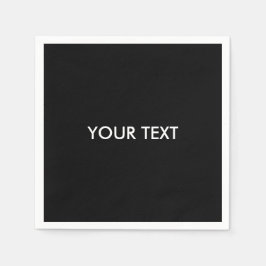 Moderne, Berufliche Markenbezeichnung Schwarz Serviette
