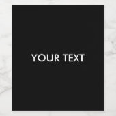 Moderne, Berufliche Markenbezeichnung Schwarz Weinetikett (Einzelnes Label)