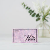 Moderne Berufliche Marmornägel machen Künstler Visitenkarte (Stehend Vorderseite)