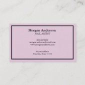 Moderne Berufliche Marmornägel machen Künstler Visitenkarte (Rückseite)