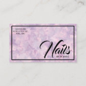 Moderne Berufliche Marmornägel machen Künstler Visitenkarte (Vorderseite)