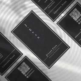 Moderne Berufliche Minimal Typografie Schwarz Visitenkarte