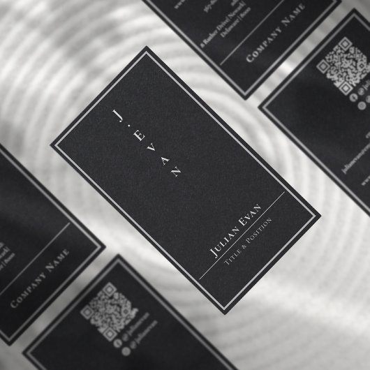 Moderne Berufliche Minimal Typografie Schwarz Visitenkarte