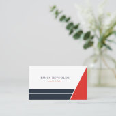 Moderne berufliche minimale geometrische Struktur Visitenkarte (Stehend Vorderseite)