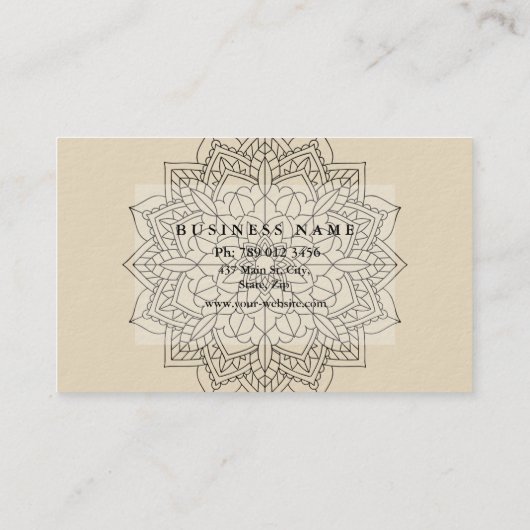 Moderne Berufliche Minimalistisch Rustikale Visitenkarte (Rückseite)