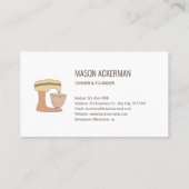 Moderne Berufliche Minimalistische Bäckerei Visitenkarte (Rückseite)