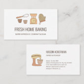 Moderne Berufliche Minimalistische Bäckerei Visitenkarte (Vorne/Hinten)