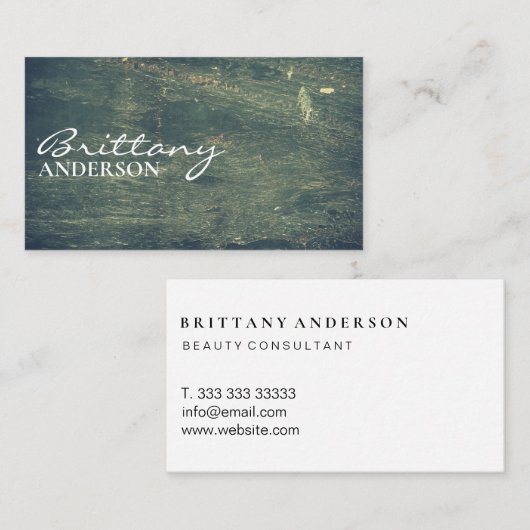 Moderne Berufliche Minimalistische Elegante Schwar Visitenkarte (Vorne/Hinten)