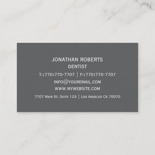 Moderne Berufliche Minimalistische Führungskraft G Visitenkarte (Rückseite)