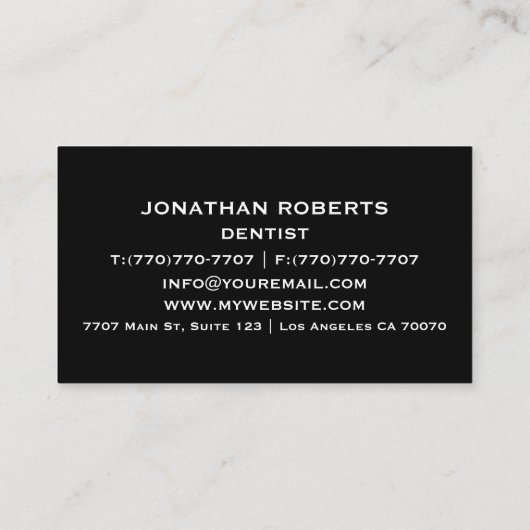 Moderne Berufliche Minimalistische Führungskraft G Visitenkarte (Rückseite)