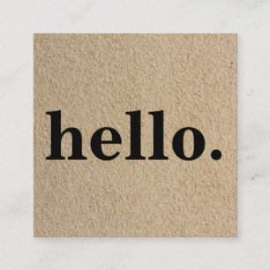 Moderne Berufliche Minimalistische Kraft Hallo Quadratische Visitenkarte