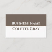 Moderne Berufliche Minimalistische Taupe White Visitenkarte (Vorderseite)