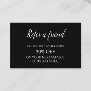 Moderne Berufliche Minimalistische Verweisung Visitenkarte