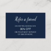 Moderne Berufliche Minimalistische Verweisung Visitenkarte (Vorderseite)