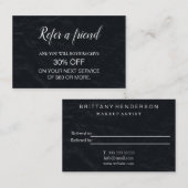 Moderne Berufliche Minimalistische Verweisung Visitenkarte (Vorne/Hinten)