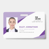 Moderne Berufliche Mitarbeiter Barcode ID Ausweis (Front)