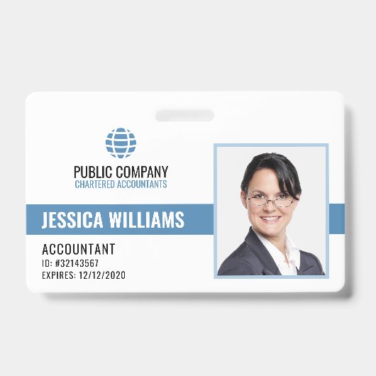 Moderne Berufliche Mitarbeiterkennung Ausweis (Front)