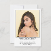 Moderne Berufliche Modell-Foto-Composite-Karte Karte (Vorderseite)