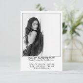 Moderne Berufliche Modell-Foto-Composite-Karte Karte (Stehend Vorderseite)