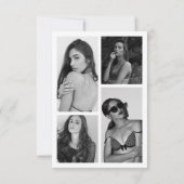 Moderne Berufliche Modell-Foto-Composite-Karte Karte (Rückseite)