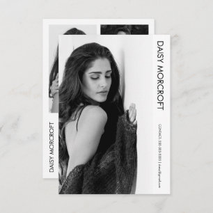 Moderne Berufliche Modell-Foto-Composite-Karte Karte