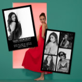 Moderne Berufliche Modell-Foto-Composite-Karte Karte