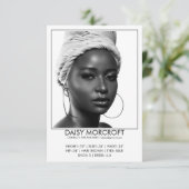 Moderne Berufliche Modell-Foto-Composite-Karte Karte (Stehend Vorderseite)