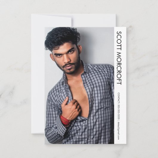 Moderne Berufliche Modell-Foto-Composite-Karte Karte (Vorderseite)