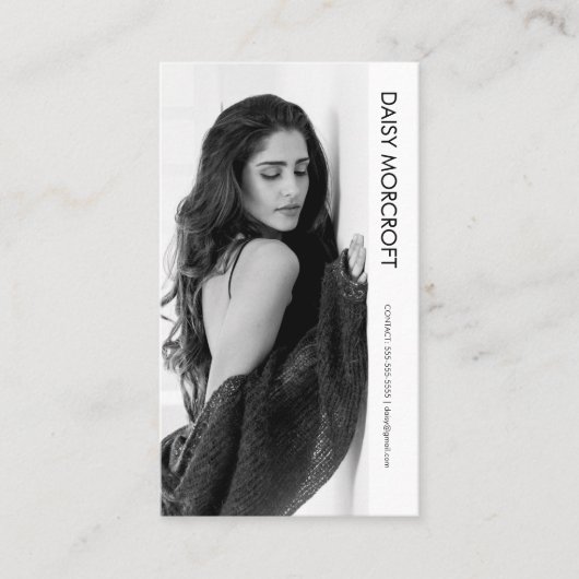 Moderne Berufliche Modell-Foto-Composite-Karte Visitenkarte (Vorderseite)