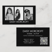 Moderne Berufliche Modell-Foto-Composite-Karte Visitenkarte (Vorne/Hinten)