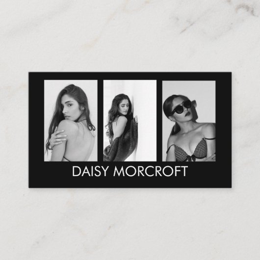 Moderne Berufliche Modell-Foto-Composite-Karte Visitenkarte (Vorderseite)