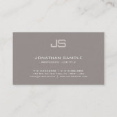 Moderne Berufliche Monogram Elegant Template Luxe Visitenkarte (Rückseite)