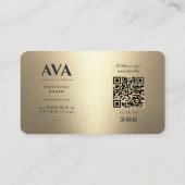 Moderne Berufliche Monogram Elegante Imitats Gold Visitenkarte (Rückseite)