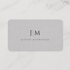 Moderne Berufliche Monogram Minimalistisch Grau Li Visitenkarte