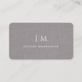 Moderne Berufliche Monogram Minimalistisch Grau Li Visitenkarte