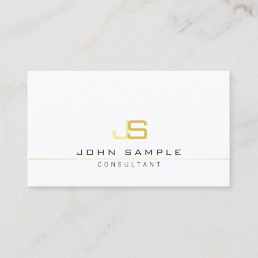 Moderne Berufliche Monogramm-Eleganvorlage Visitenkarte (Vorderseite)