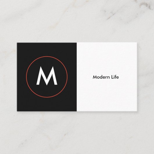 Moderne berufliche Monogramm-Geschäfts-Karte Visitenkarte (Vorderseite)