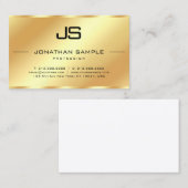 Moderne Berufliche Monogramm-Goldvorlage Visitenkarte (Vorne/Hinten)